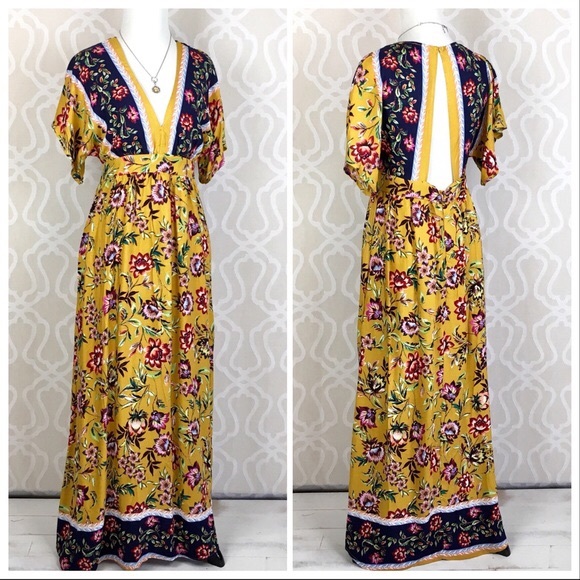 Wildflower Boho Prairie Maxi Dress - Picture 2 of 8